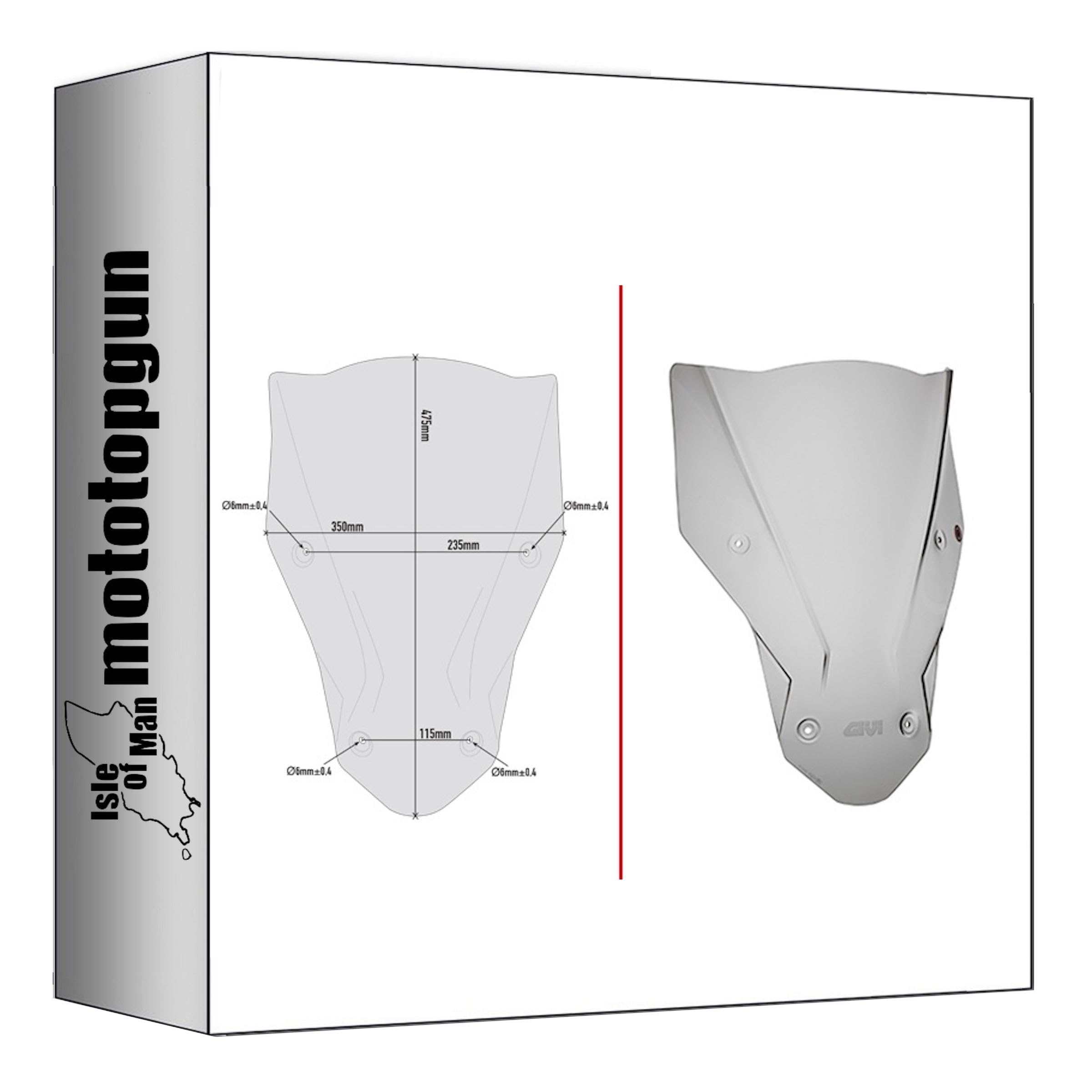 givi windschild getönt d1144s kompatibel mit honda crf 1000 l africa twin 2016 2017 mototopgun d1144s