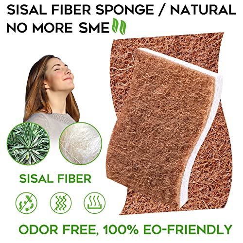 Panyee Biodegradable Natural Kitchen Sponge 9Pack,Eco Friendly Sponges For Dishes,Compostable Cellulose Sponge With Natural Plant Based Sisal Walnut Scrubber Sponge #TOP1