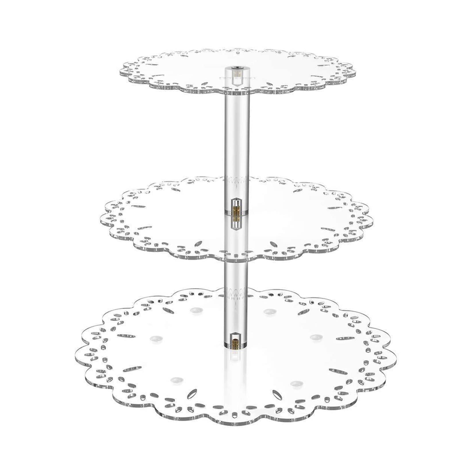 3 soportes para cupcakes, transparentes, para postres, cumpleaños, fiestas, decoración del hogar