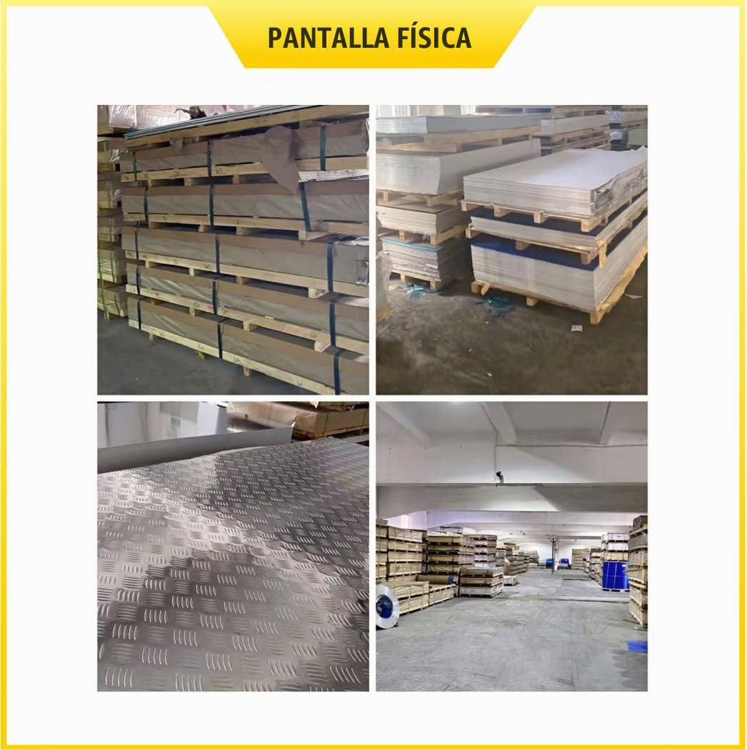 Chapa de Aluminio, diseño de Productos de construcción Placa de Aluminio Antideslizante tratable térmicamente y Resistente a la corrosión,3 * 500 * 500mm