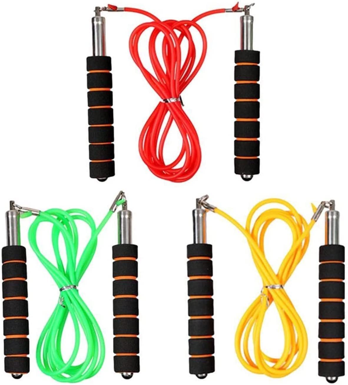 Skakanki Skakanka Speed Jump Rope Professional Mężczyźni Kobiety Siłownia Skakanka PVC Regulowany Sprzęt Fitness Skakanka do Skakania (Blue : Groen)