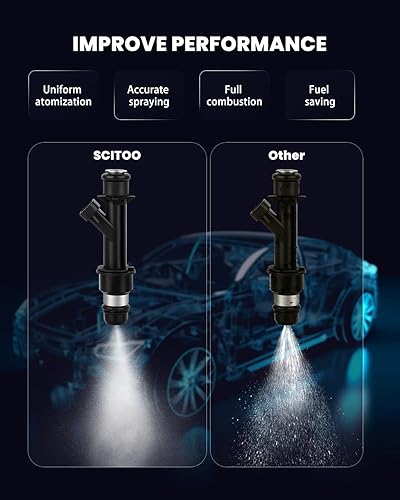 Miniatura 406 de Inyectores de combustible SCITOO de 4 agujeros aptos para 2006-2009 para Volvo para C70 2.5L, 2001-2003 2005-2009 para Volvo para S60 2.4L