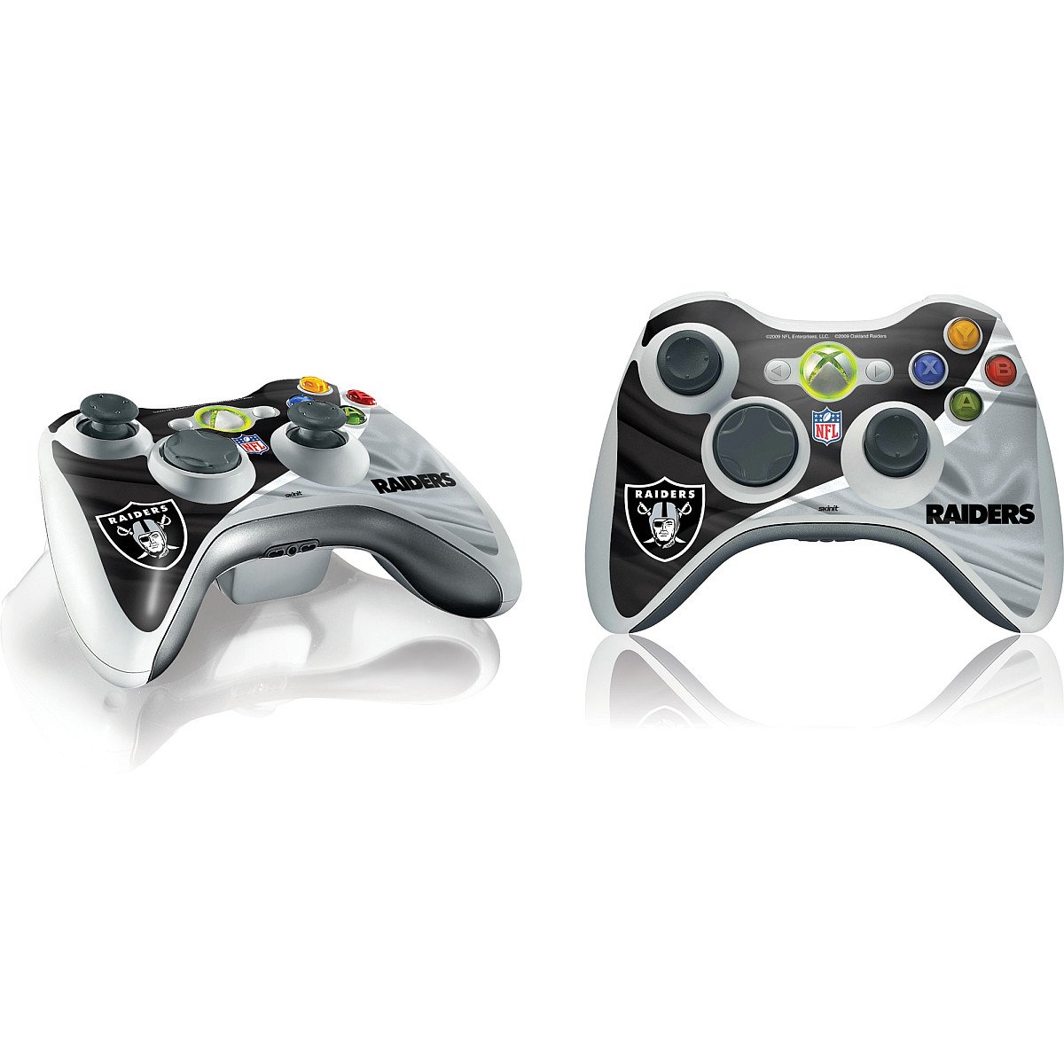 Skinit Decal Gaming Skin Compatible with Xbox 360 Wireless Controller - Officially Licensed NFL Las Vegas Raiders Design