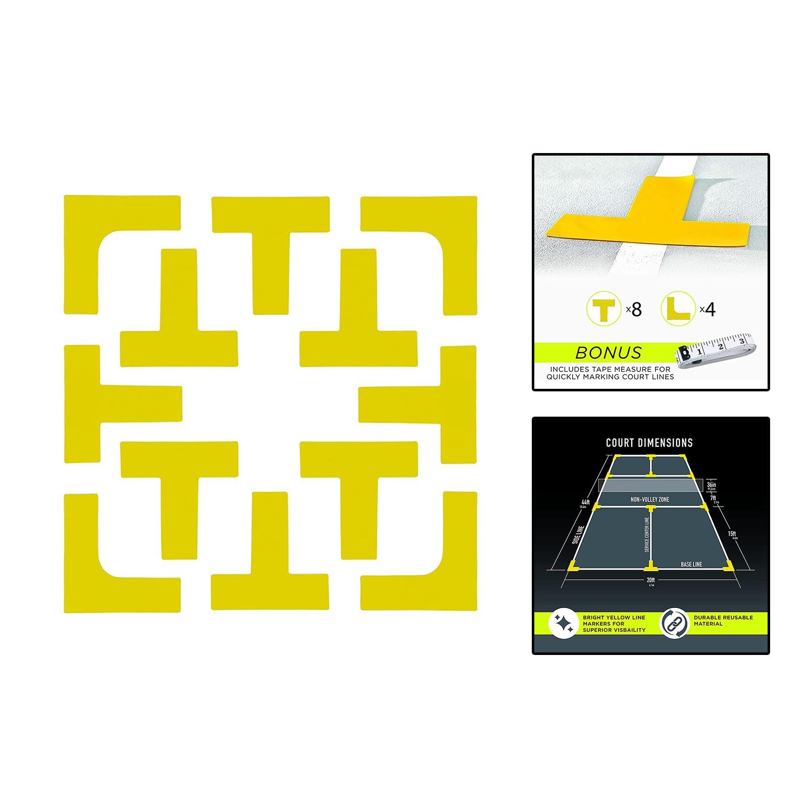 Marcadores de Cancha de Pickleball Accesorios Auxiliares Silicona Portátiles Crear