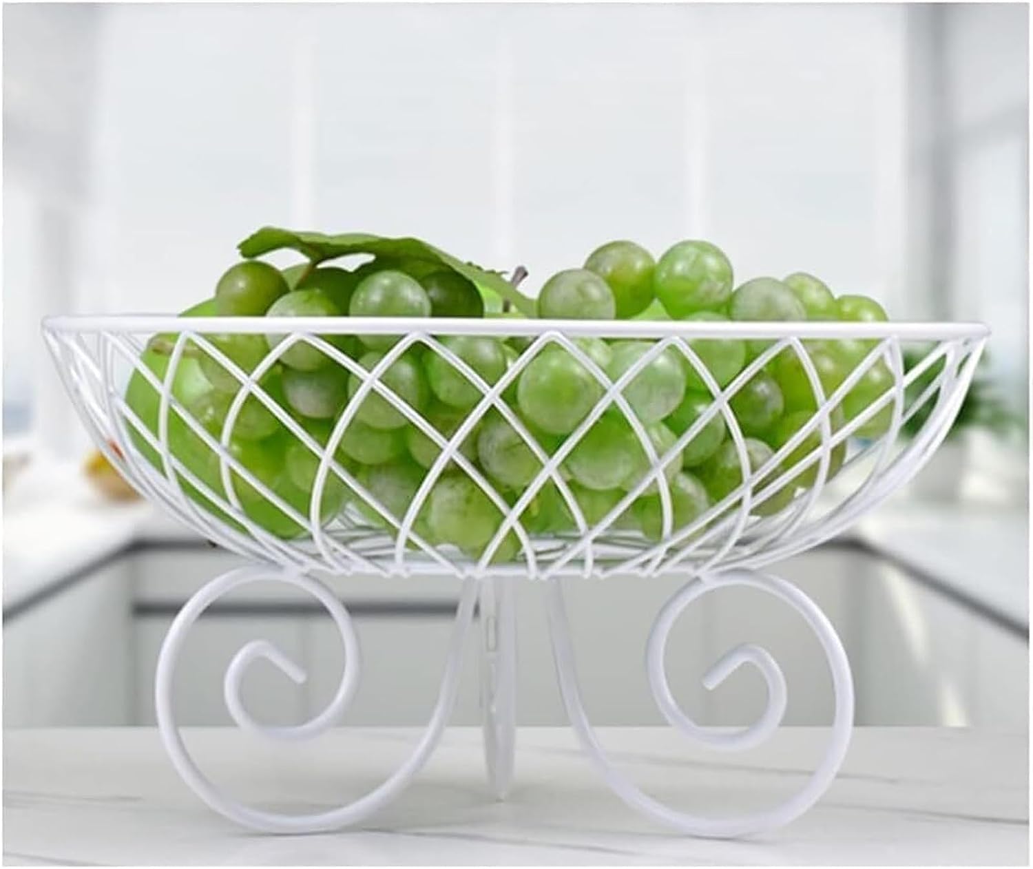 Mnuvxzaewf Wit Kitchen Countertop Fruit Rack-Large Basket Counter(Wit)
