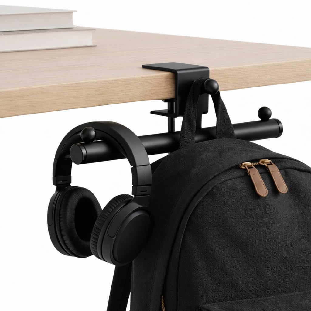 Photo 1 of Qtyhod 3-Hook Desk Bag Hanger