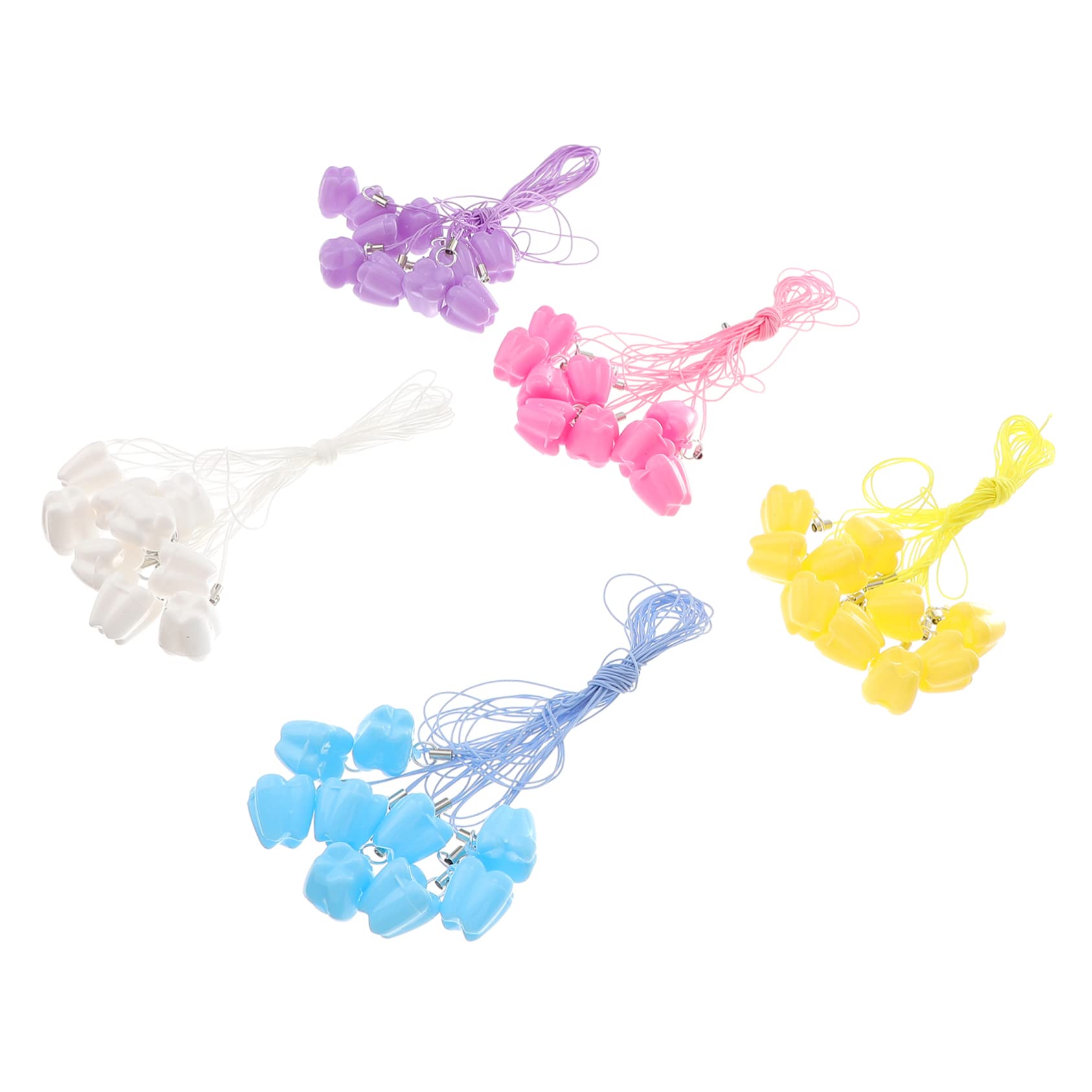 HANABASS 50pcs Tooth Keepsake Box Chic Tooth Organizer for Recording Growth Moments present for Birthdays Christenings Holidays Color