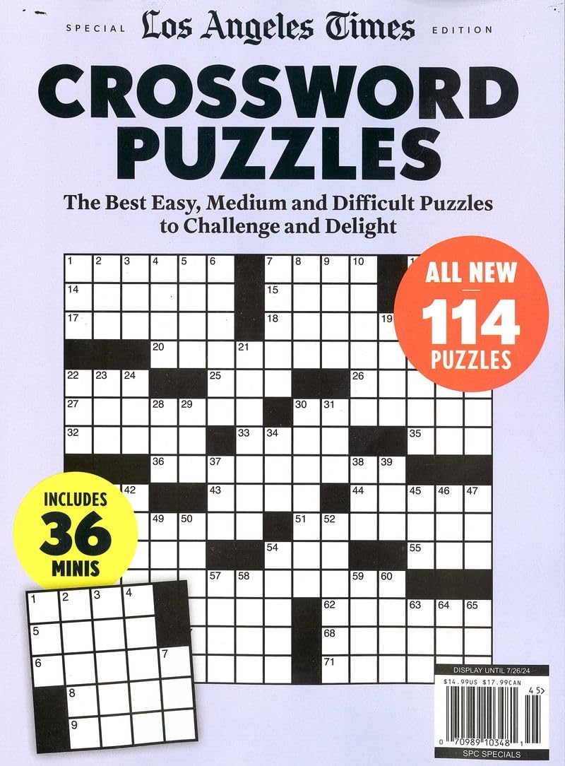 LOS ANGELES TIMES CROSSWORD PUZZLES MAGAZINE SPECIAL EDITION 2024