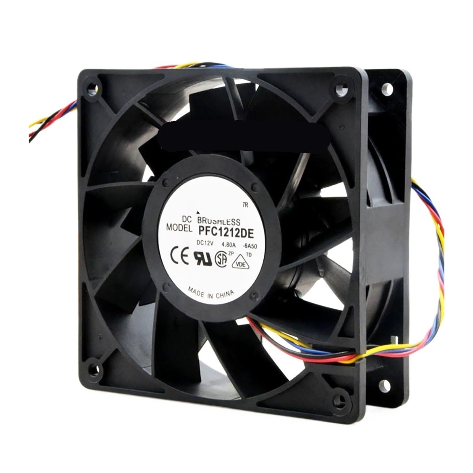 YLPWKMVZ Cabinet Cooling Fan PFC1212DE 12VDC 4.80A 253CFM 120 * 120 * 38mm 4pin radiator
