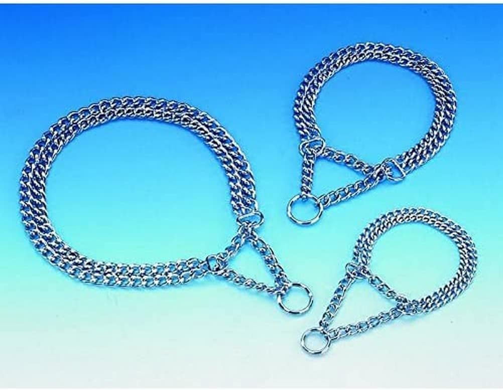 Nobby Chains Choker Two Rows Chrome, 30 cm/ 2.0 mm