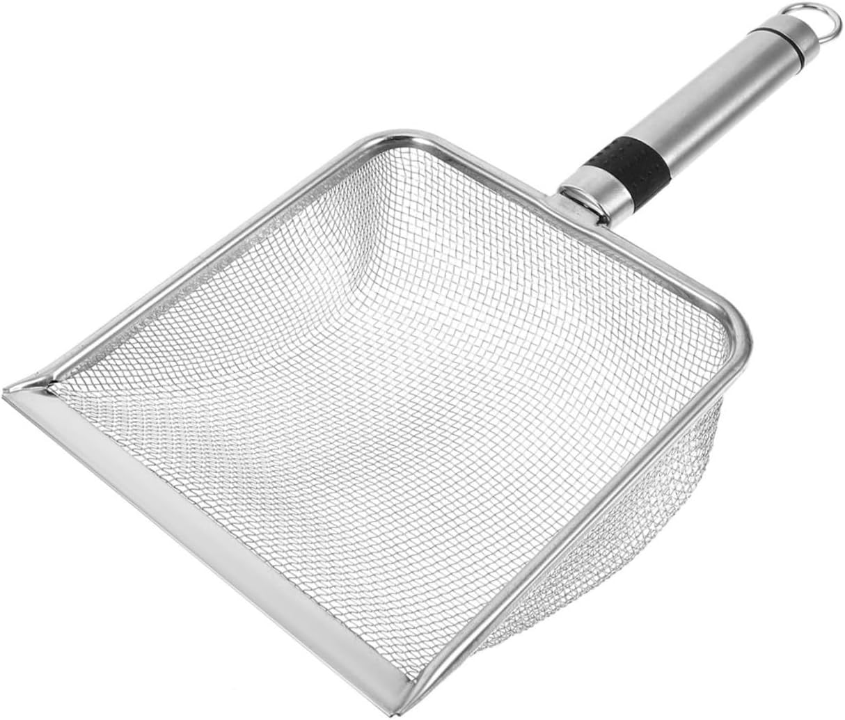 Stainless Steel Cat Litter Scoop with 2.8mm Mesh Large 28.5x14x6cm Sturdy Shovel for Clumping Litter and Pet Waste Cleaning