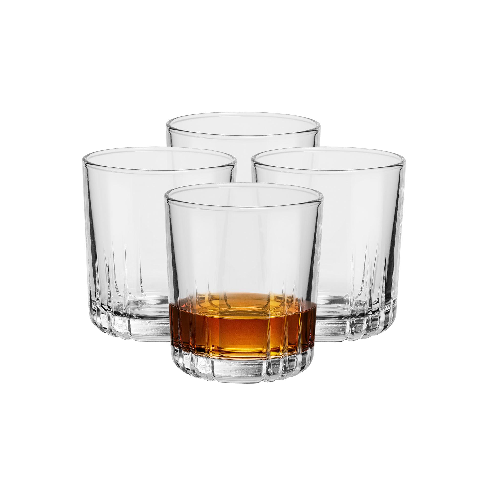 Kieliszki do whisky, 329 ml, zestaw 4 szklanek do wody, zestaw szklanek do whisky, zestaw szklanek do whisky, sok, szklanki, nadają się do mycia w zmywarce, kolekcja Vita