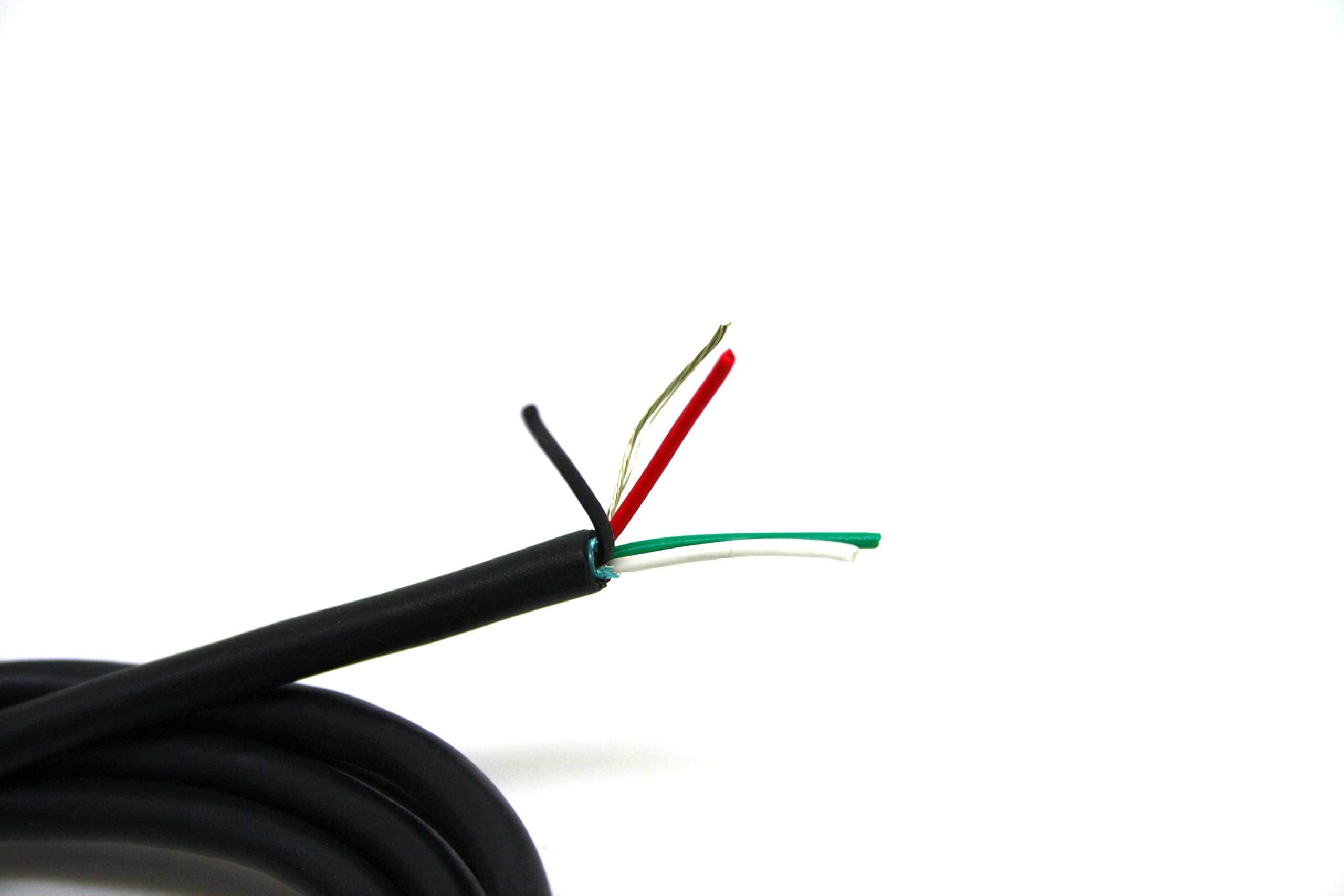 6 feet Gavitt 4-Conductor Guitar Wire with Ground, Black Jacket