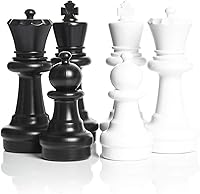 Vista 1 de MegaChess Juego de ajedrez grande - King de 12 pulgadas, con juego de damas grandes y tablero de ajedrez de plástico grande