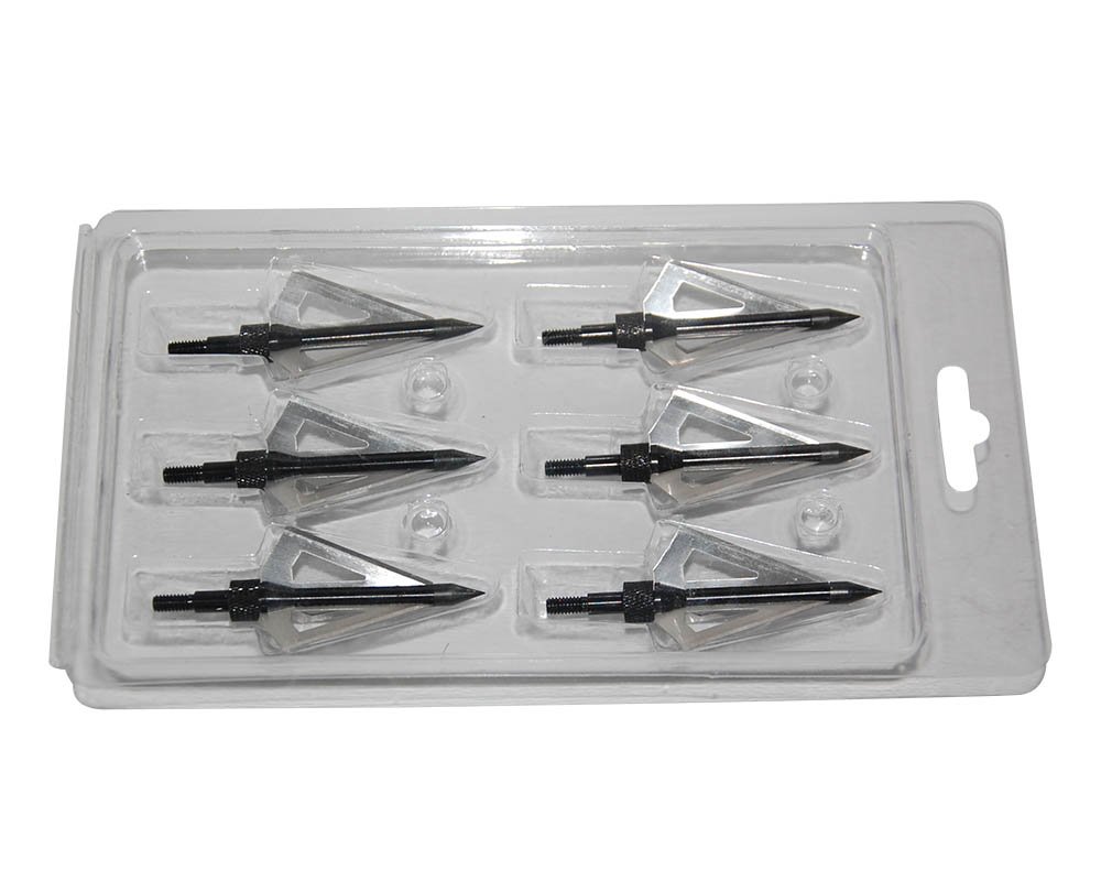 Teste Da Caccia Per Frecce - 6pz Broadhead 100 Grana Per Balestra E Arco Compound - Foto 3