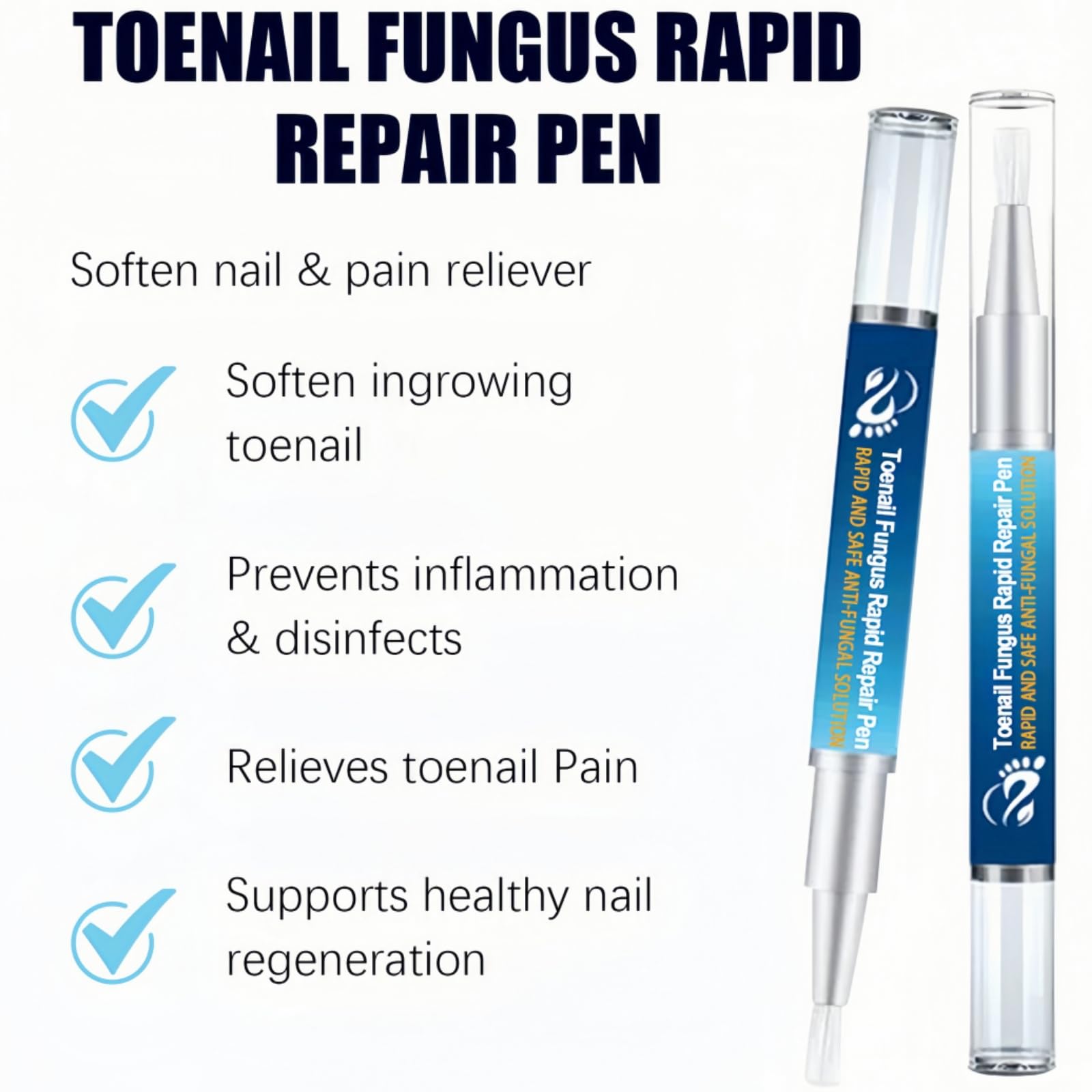 4Pcs Fungal Nail Treatment Pens, Effective Fingernai & Toenail Fungus Treatment and Repair Essence - Image 2