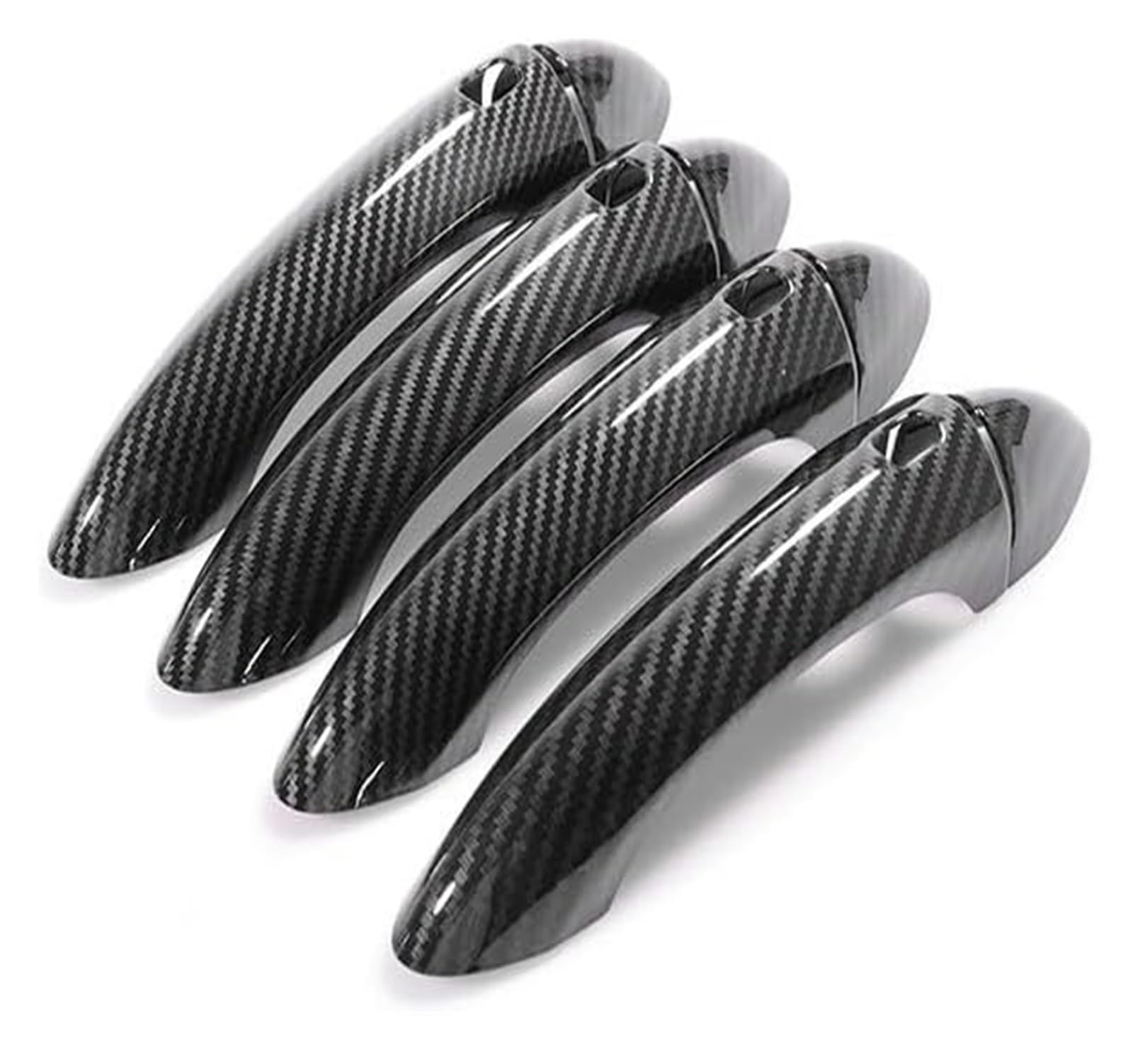Qwqthgs Door Handle B Car Exterior Door Handle Cap For Cruze 2015-2018 Car-Styling Exterior Owl Carbon Fiber Texture Cover Decor(Door Handle B)