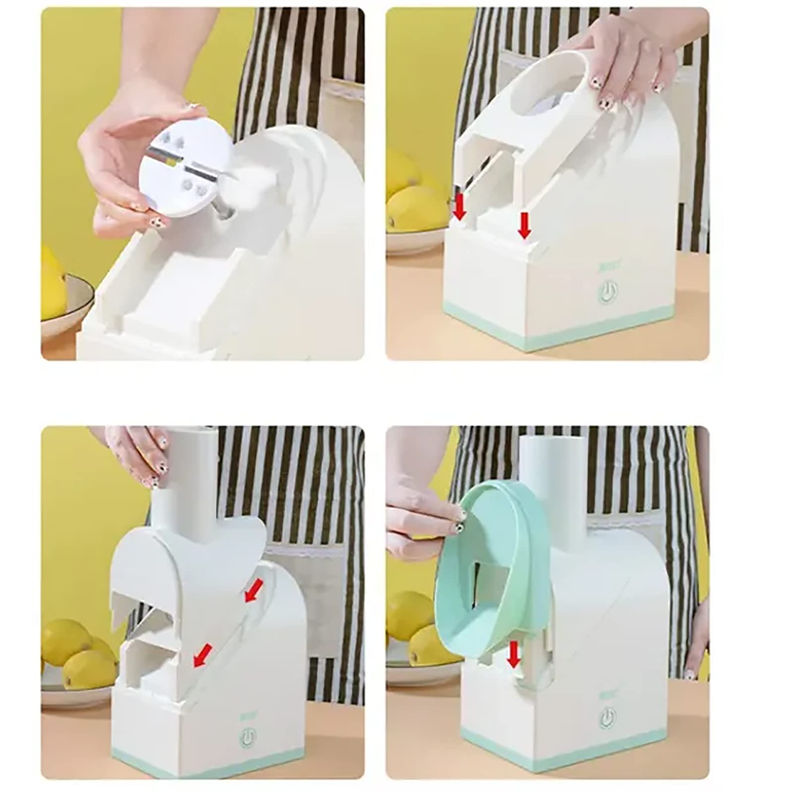 Snow Cone Maker, Máquina De Hielo Raspado De 60 W Máquina De Cono De Nieve con Batería De 1500 MAh, Arranque con Un Botón Y Motor Potente, Diseño Dividido, para La Familia, Restaurantes, Bares