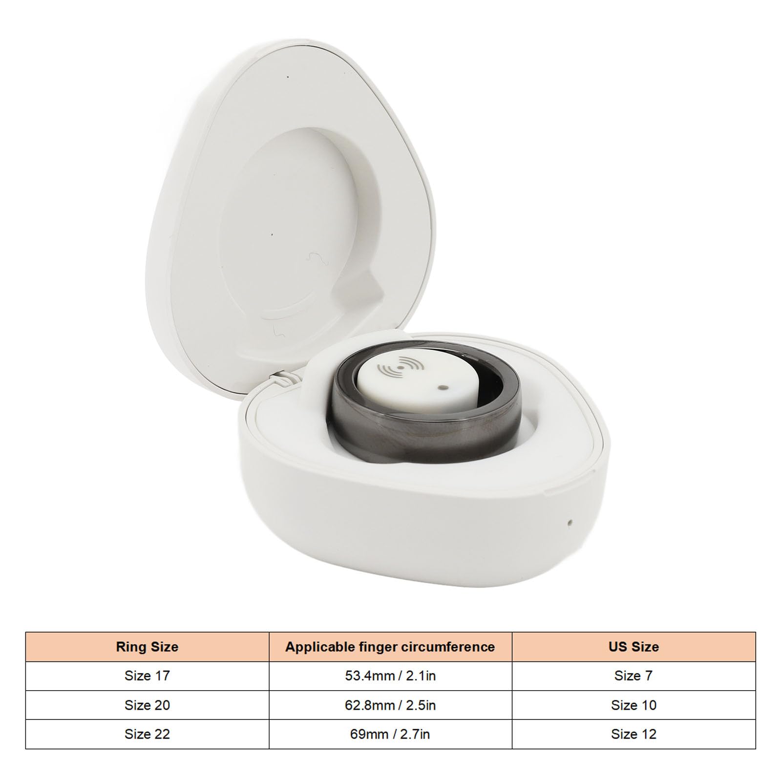 Anello Intelligente per Uomo Donna, Anello Fitness con Custodia di Ricarica, Monitoraggio del Sonno, Monitor della Temperatura Corporea e del Fitness,