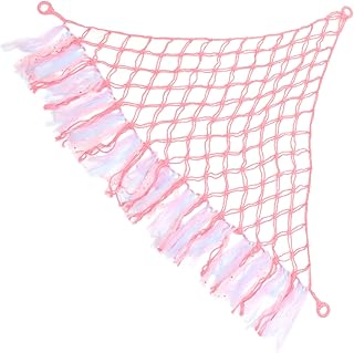 BESTOYARD Redes Macramê Rede Pendurada Rede De Bicho De Pelúcia Rede Rede De Armazenamento De Bichos De Pelúcia Rede De Rede Borla Rede Para Pendurar Parede Saco De Rede Cesta De
