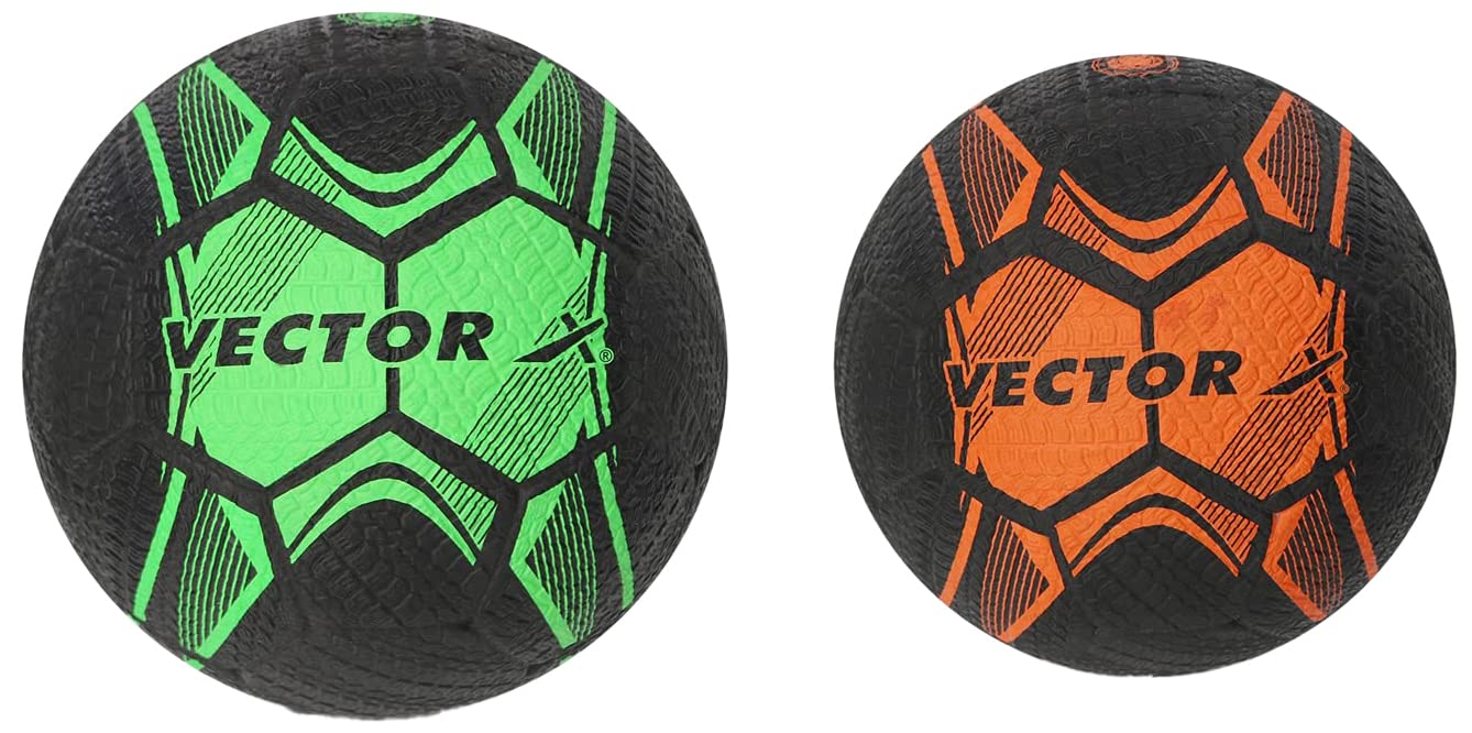 Vector X Street Soccer Rubber Moulded Football, Size 5 (Green/Black) & Street Soccer Rubber Moulded Football, Size 5 (Orange/Black) Combo (B082KYQVH7) Amazon Price History, Amazon Price Tracker