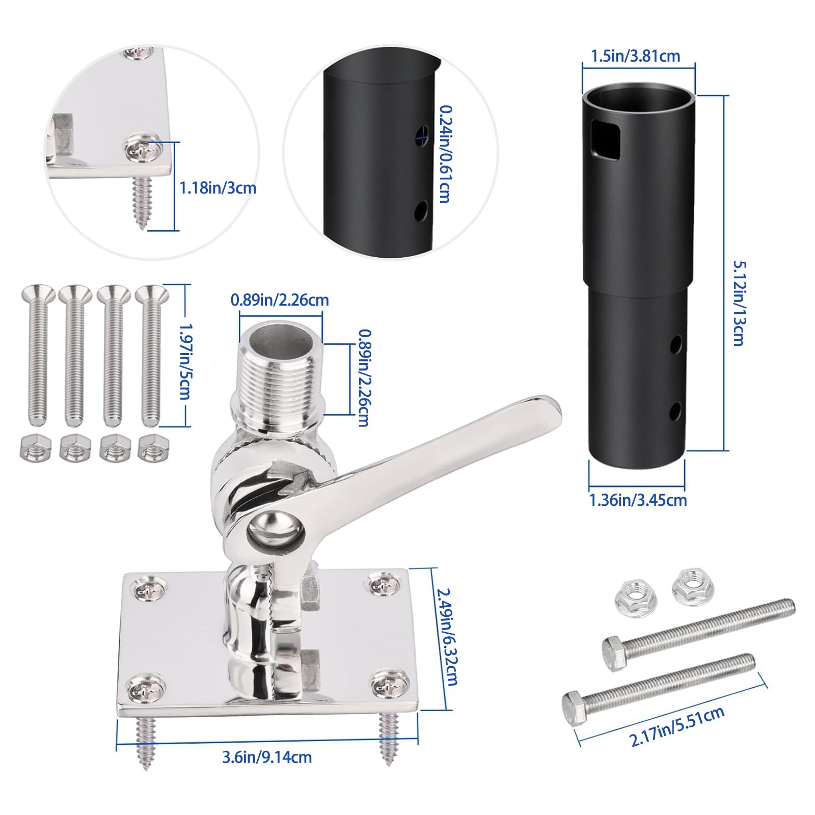 Support de montage facile pour antenne parabolique Support de base réglable