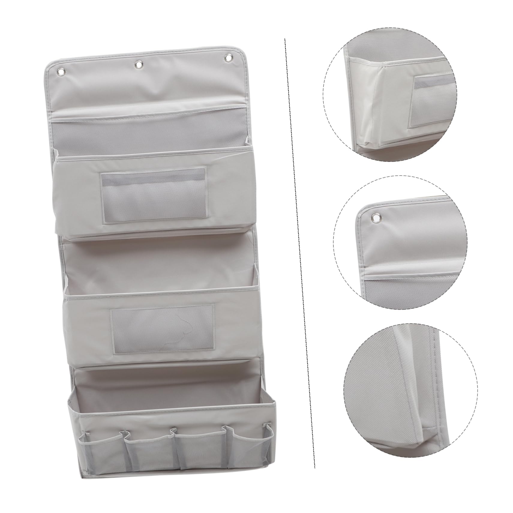 Organizador Colgante para Armario 3 Capas Gris Tela Resistente Bolsillos Múltiples Almacenamiento Dormitorio Cocina Oficina Bolsa Pared