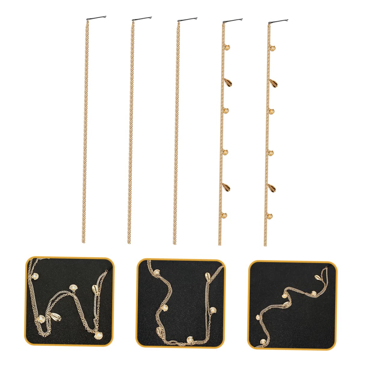 MAGICLULU 20piezas Horquillas Borlas y Cadena Cabello Accesorios De Fiesta Para Mujeres y Para Bodas y Temáticas