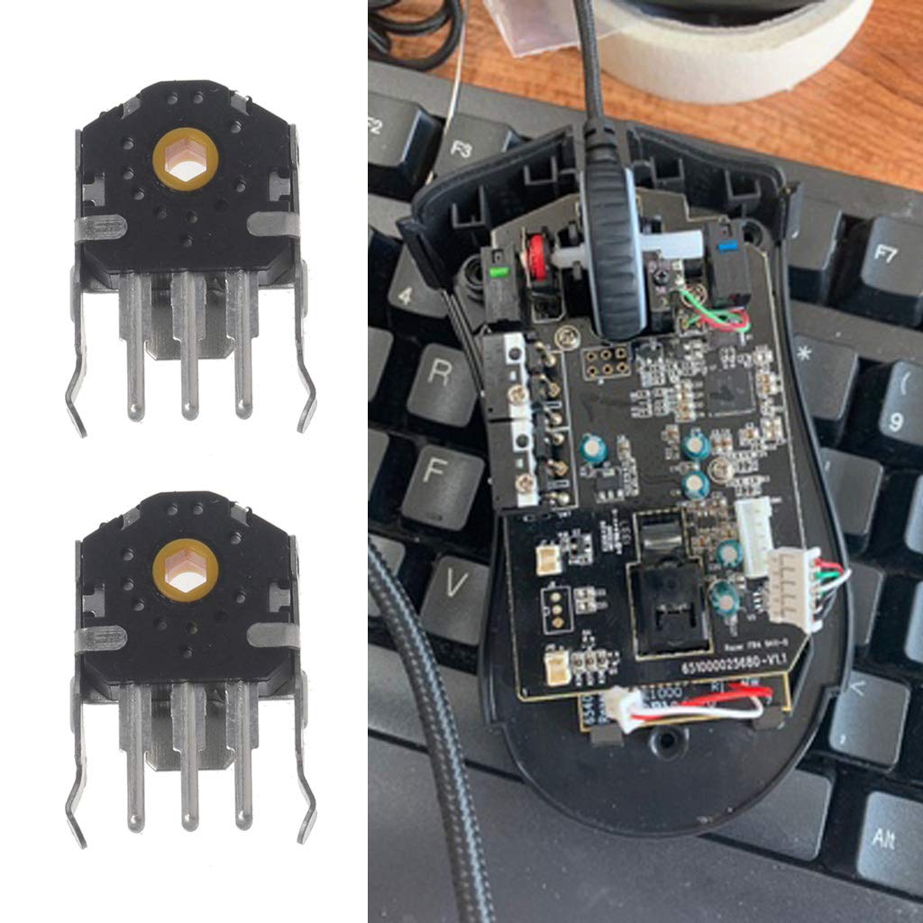 TTC - Codificador de mouse de 8 mm, núcleo amarillo, 48 millones de por vida, altamente preciso para mouse inalámbrico G Pro