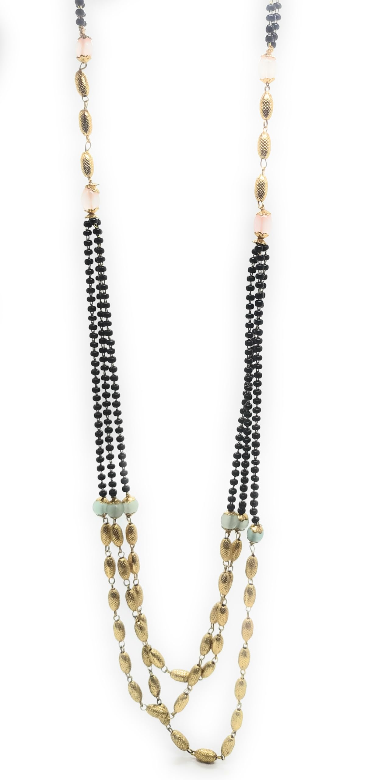 Latest Designe Mangalsutra for Women, Traditional Black Gold plated Necklace, Stylish Design, 48 cm-image-48