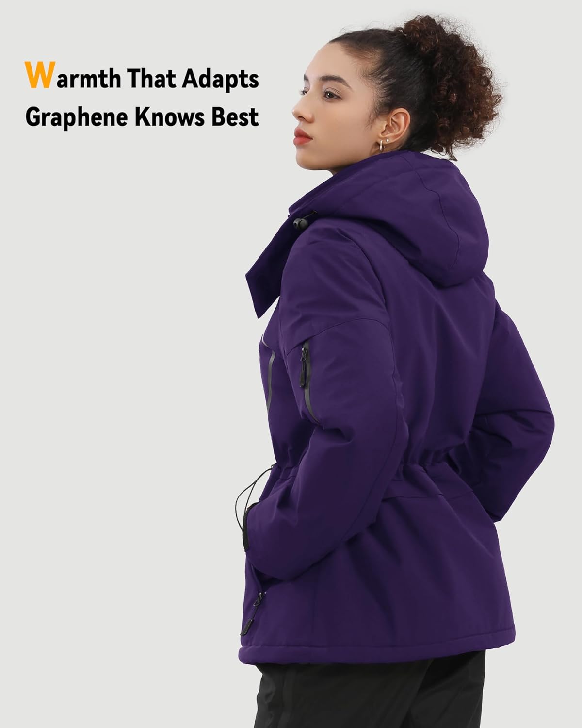 Wulcea Women Graphene Heated Jacket + 2 Battery Sets (3XL)