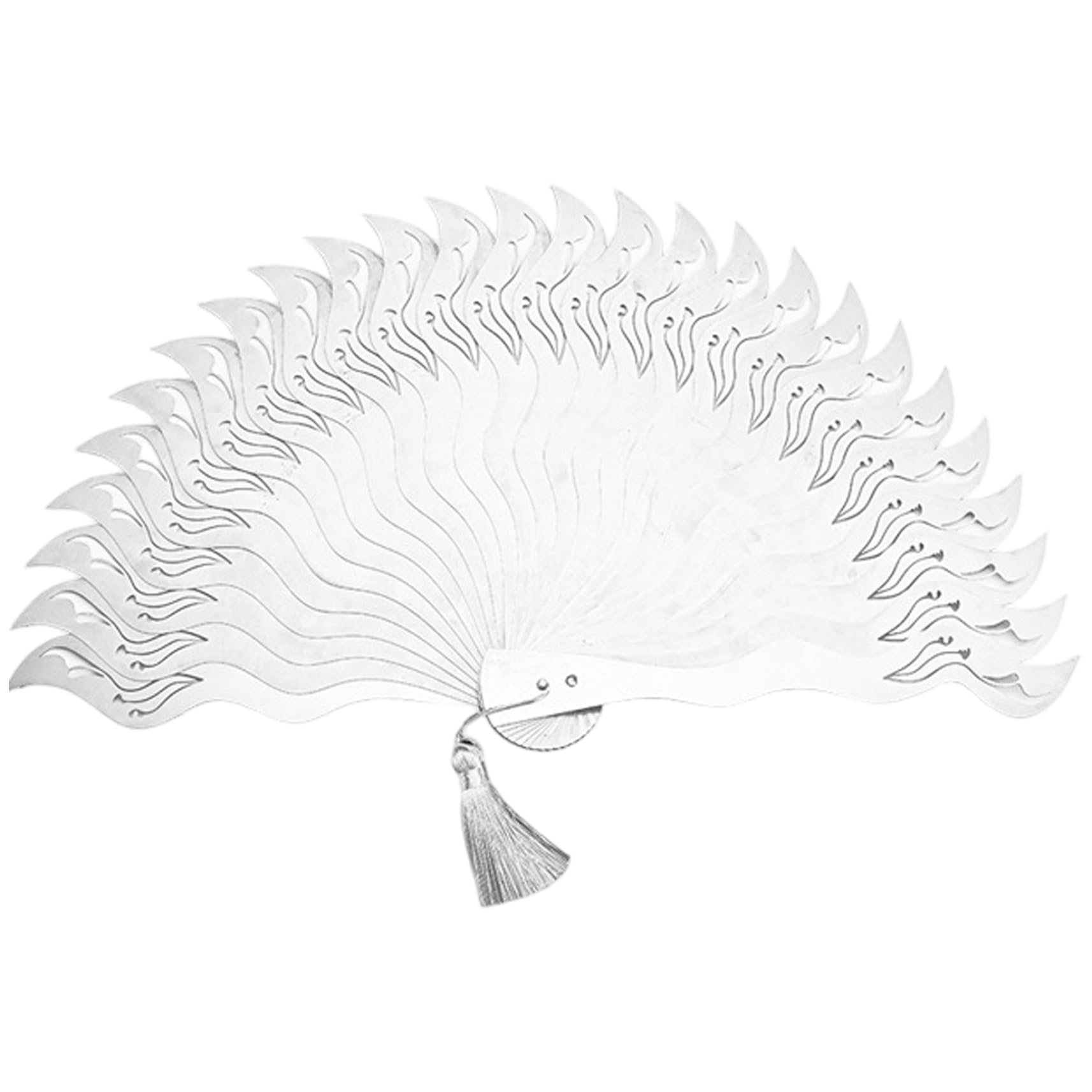 Ventilateur Kung Fu en acier inoxydable de 12 pouces couleur argent pour arts martiaux