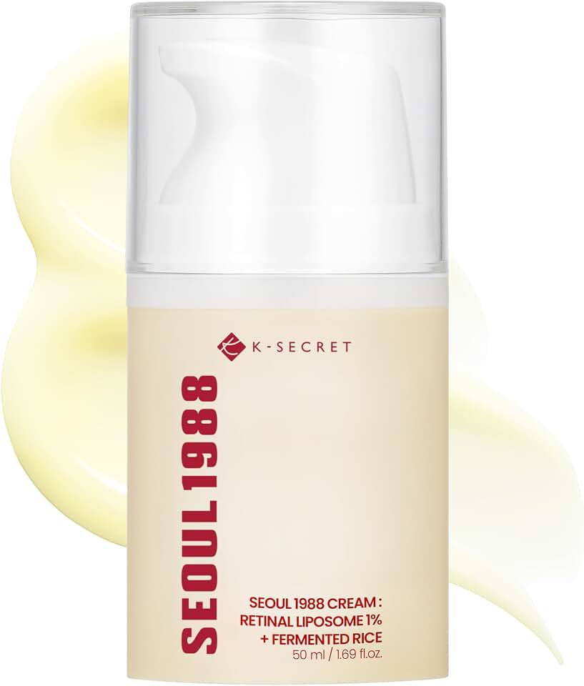K-SECRET Creme para retina SEOUL 1988 | Fórmula 1% de lipossoma retinal suave para pele sensível | Linhas finas diárias e cuidados com a textura da pele | Niacinamida, Bakuchiol | Cuidados com a pele