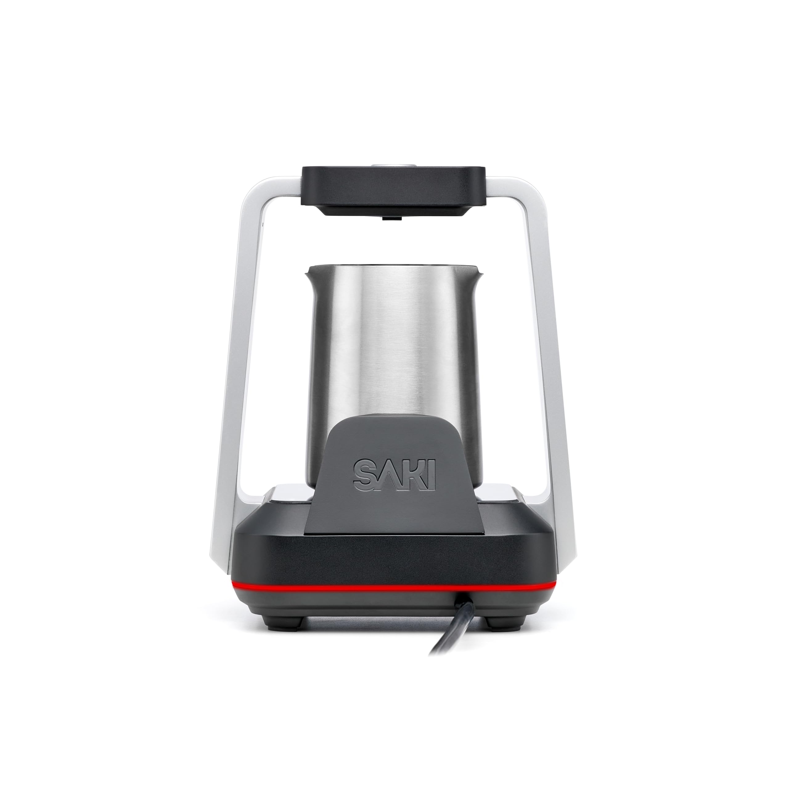 SAKI Turkish Coffee Maker, Electric with Open Form Design, SandBrew Technology, Peak Foam Detection, 100% Plastic-Free Stainless Steel, Dishwasher Safe, 1-5 Cup, 120V - Black