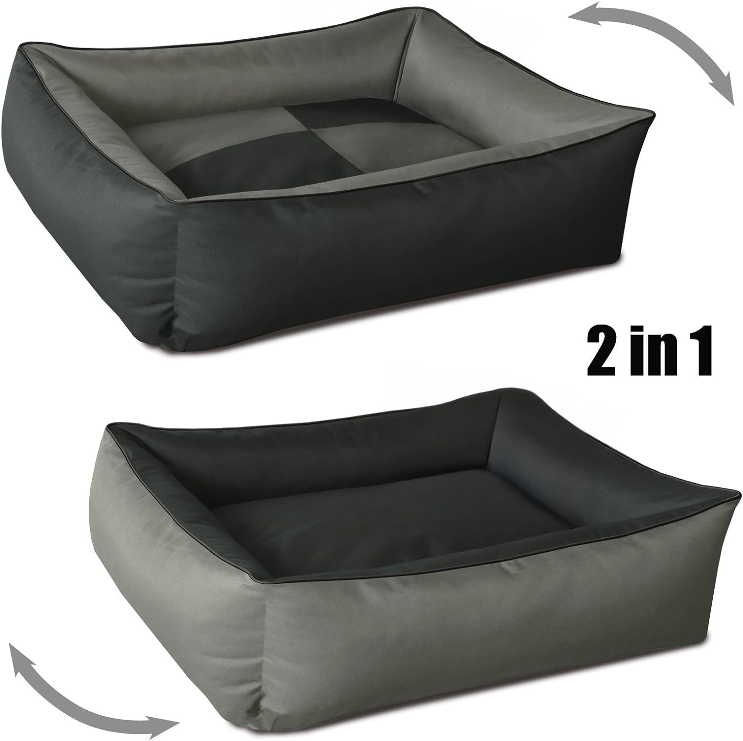 Letto Per Cane 2in1 Max Quattro - XXL 120x85cm Con Cuscino Reversibile