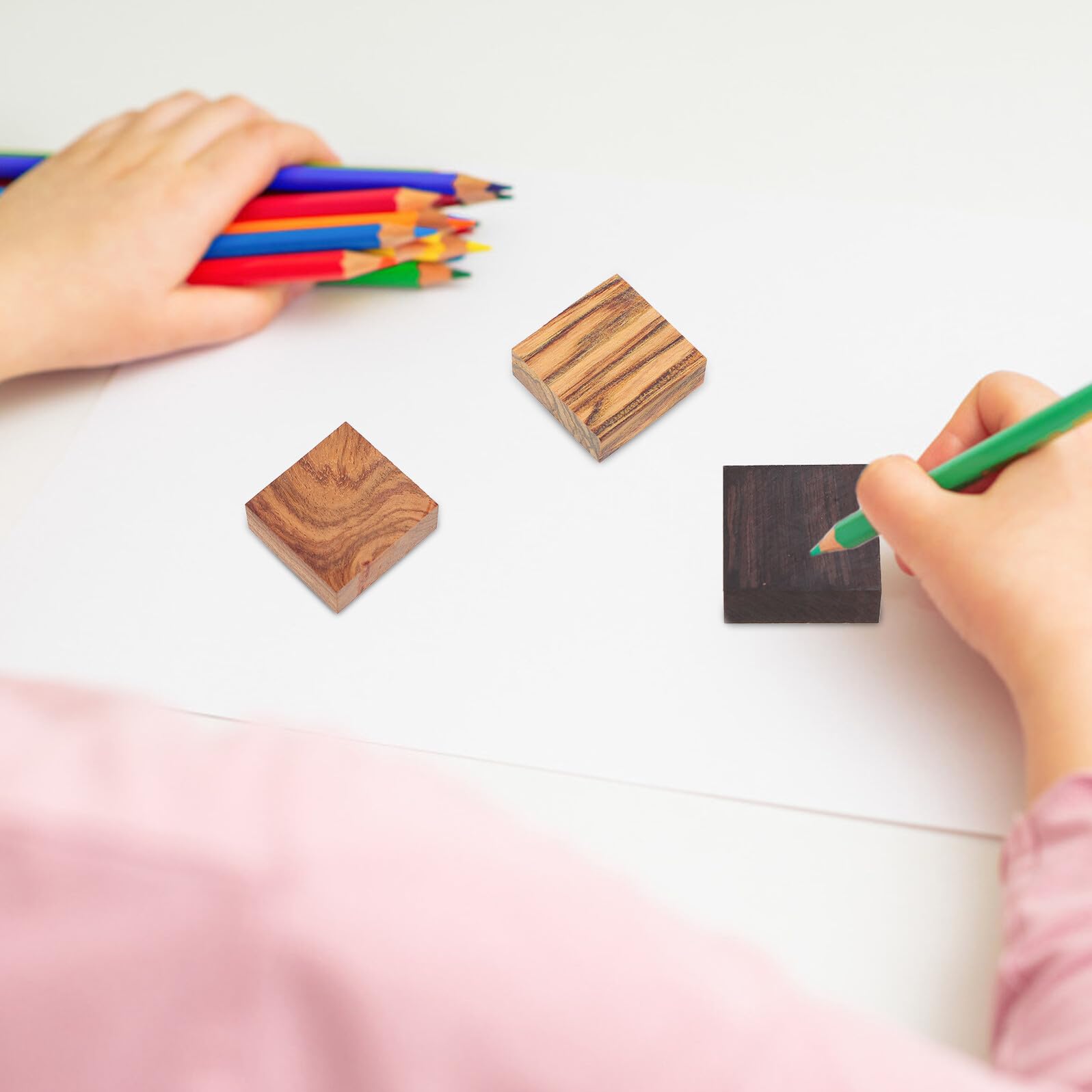 24 Pezzi Anelli di Legno per Fai da Te, Materiali Artigianali in Materiale Sintetico Superfici Lisce e Facili da Incollare, per Sessioni di Bricolage Artigianale Stili multipli