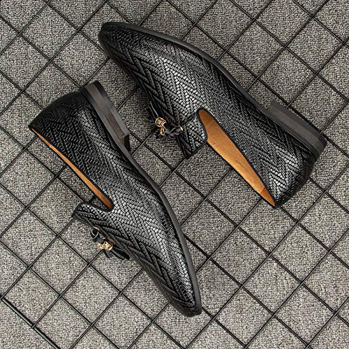 Image of Meijiana Men's Velvet Loafers - Fashion Casual Low-Heel Dress Shoes for Men with Rubber Sole & Metal Buckle - Perfect Business & Formal Attire, Stylish Mens Shoes