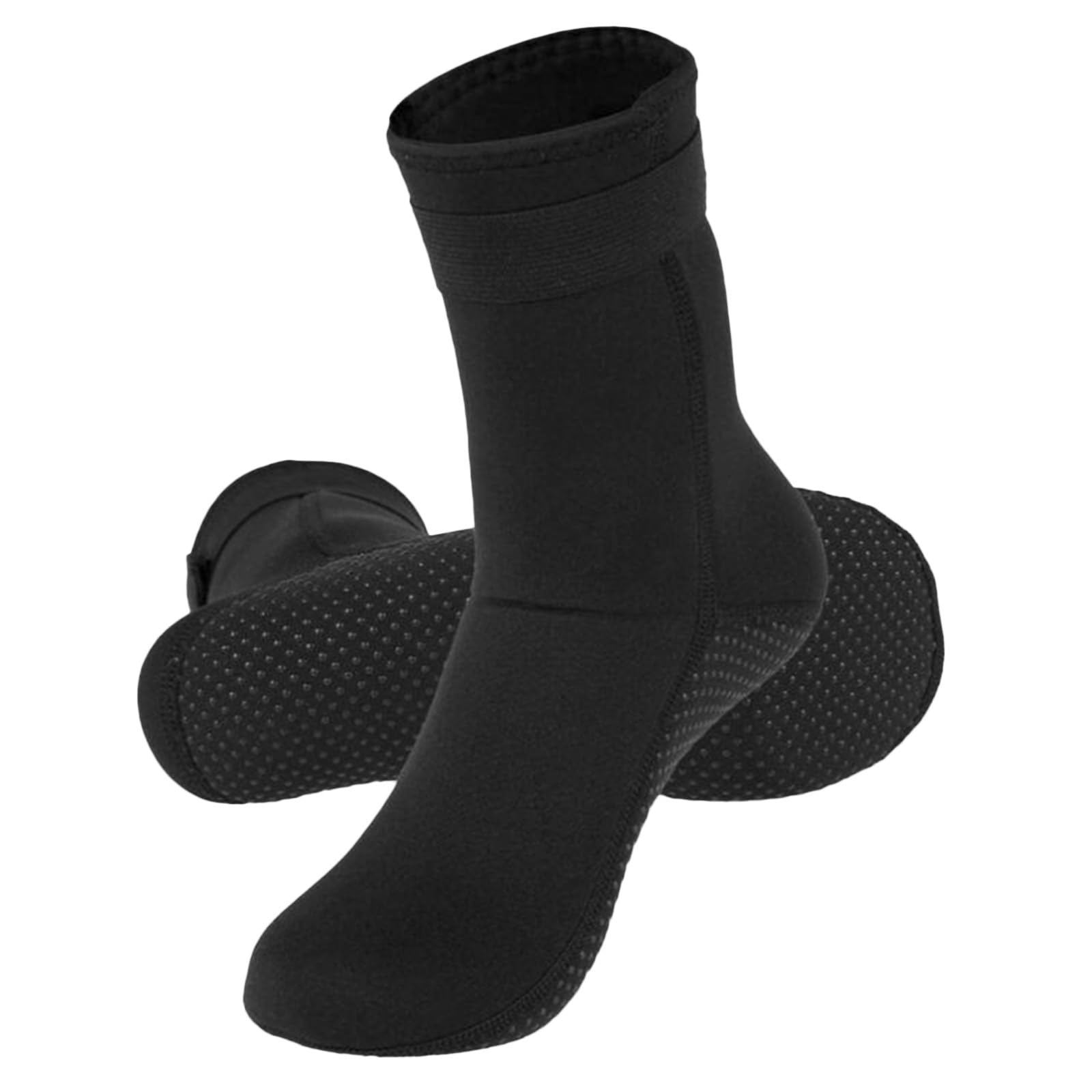 JiaYouLC Neoprene Swimming Socks for Aldult 3mm Thermal Wetsuit Diving Anti-Slip Swimming Socks for Snorkeling Surfing Sailing Snorkeling Kayaking (UK, Alpha, XXL, Regular, Regular, Black)