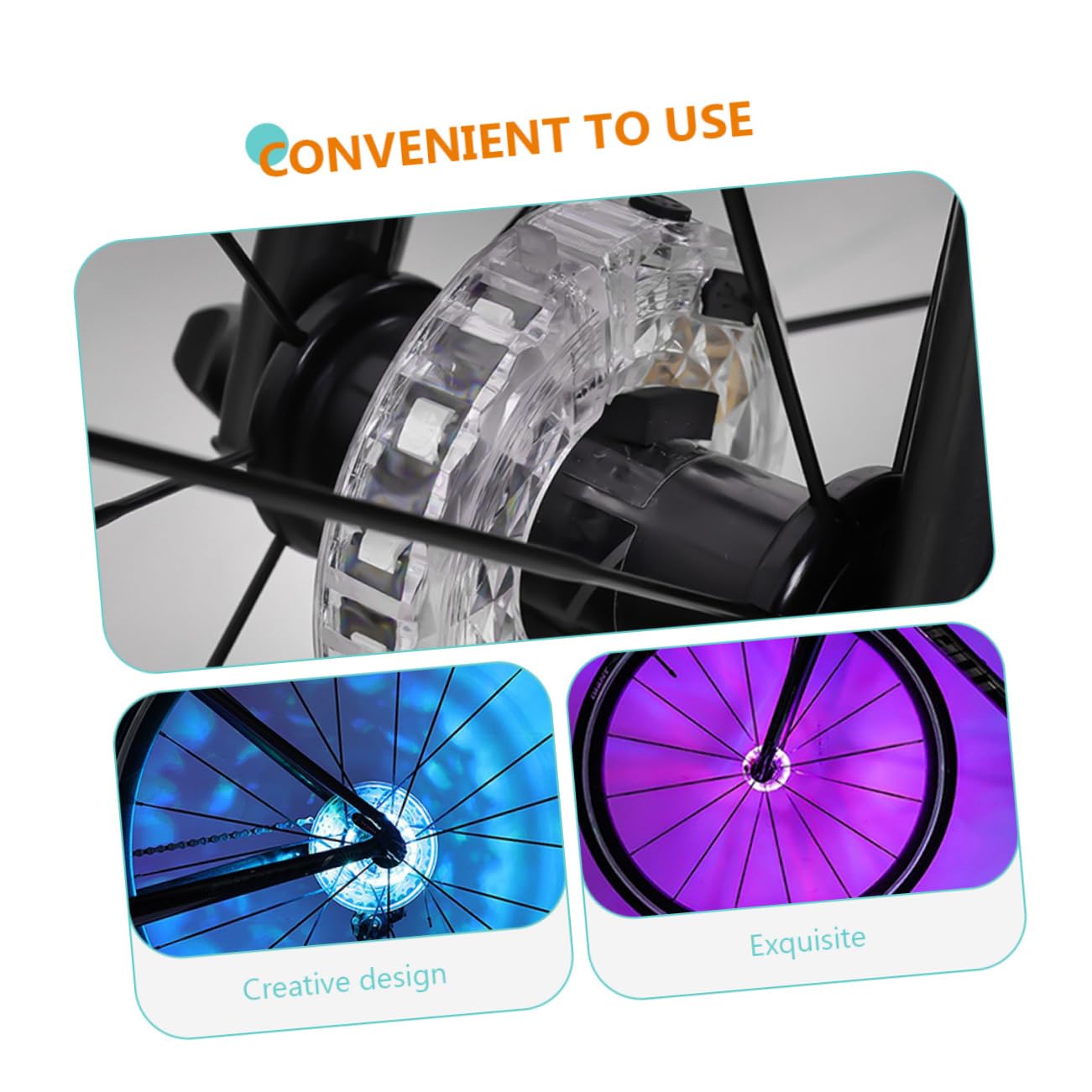 Lumière de Vélo USB Rechargeable Décorative pour Roues de Vélo Étanche pour Cyclisme