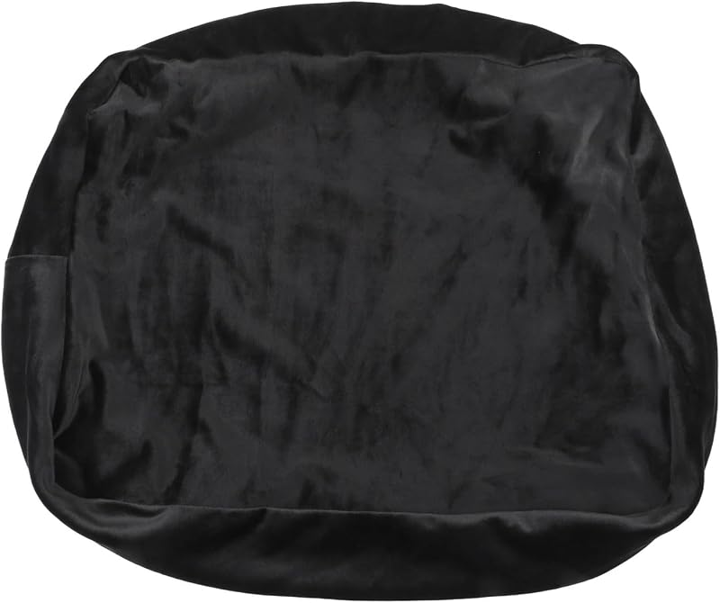 Short Plush Cloth Dust Cover for Audio-Technica AT-LP120XUSB Turntable, Lightweight Protective Case Shielding Equipment from Dust and Scratches, Black(Black)