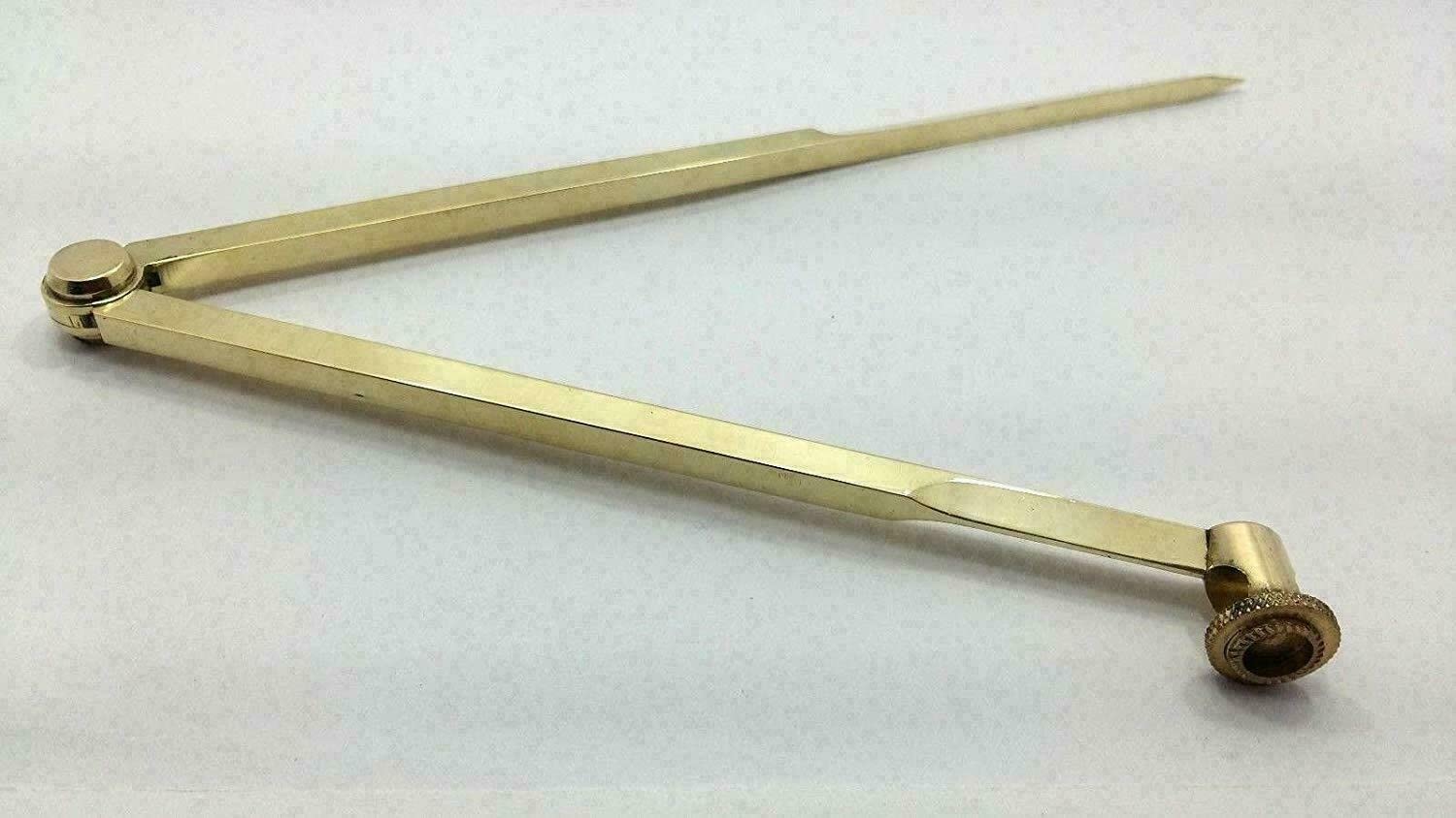 Maham Nautical Liquidraw Navigation Compass Divider Marine Nautical Solid Brass 8" Brass Penceil Divider
