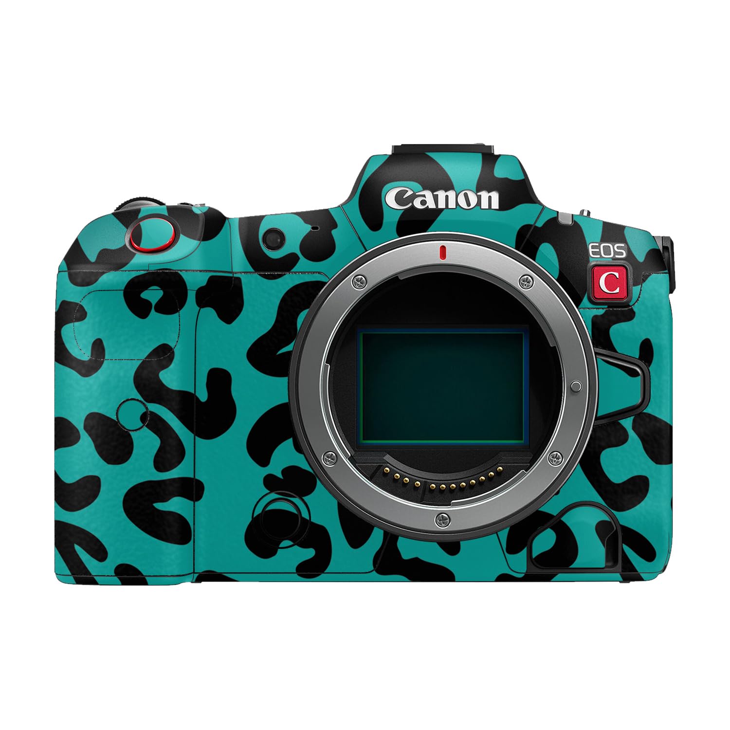 Camera Skin Compatible with Canon EOS R5C (2022) - Teal Leopard - Premium 3M Vinyl Protective Wrap Decal Cover - Easy to Apply | Crafted in the USA by MightySkins