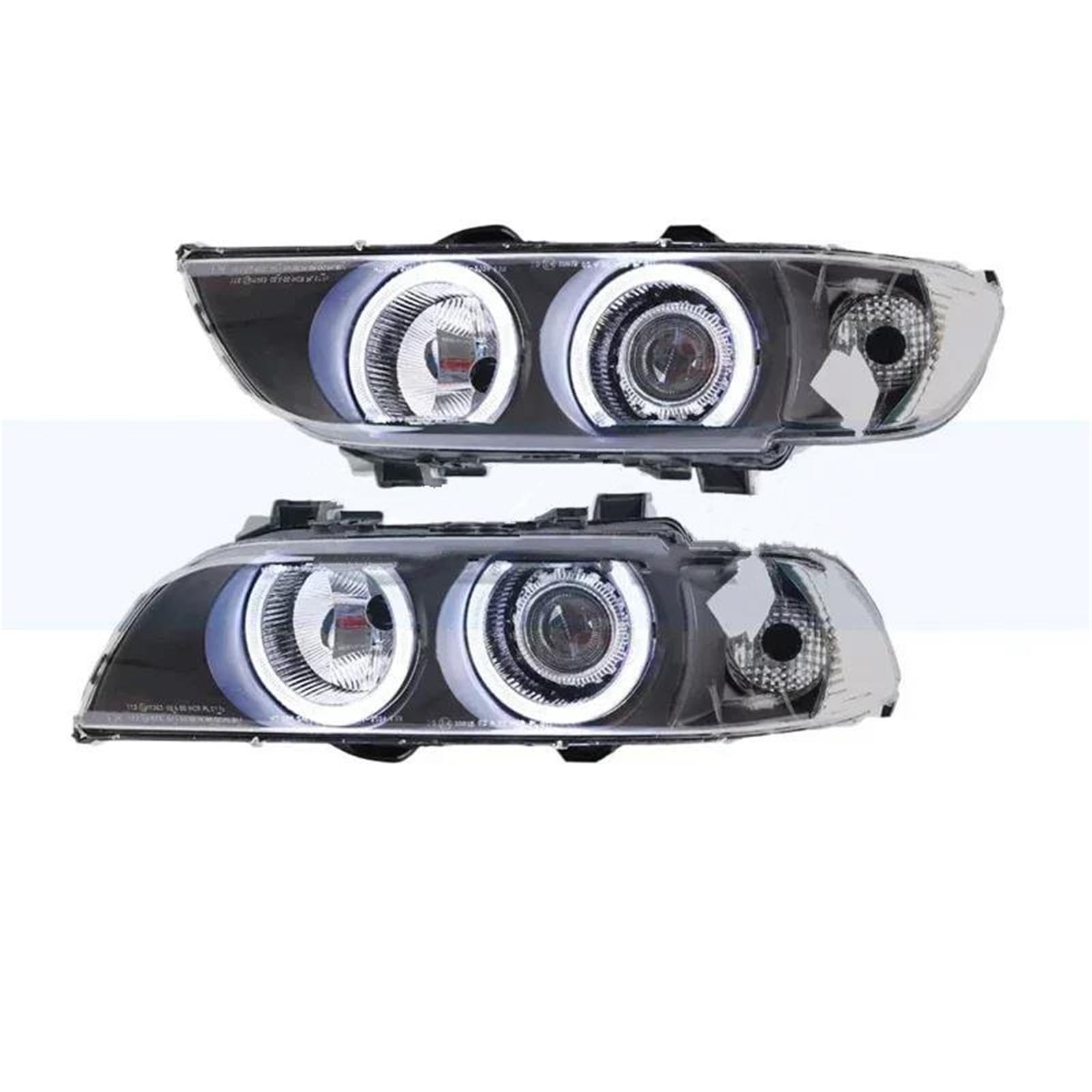 Fanale Anteriore Una coppia di fari anteriori per paraurti anteriore per BMW Serie 5 E39 1997-2003 fari anteriori indicatori di direzione anteriori Fanali(White 1 Pair)