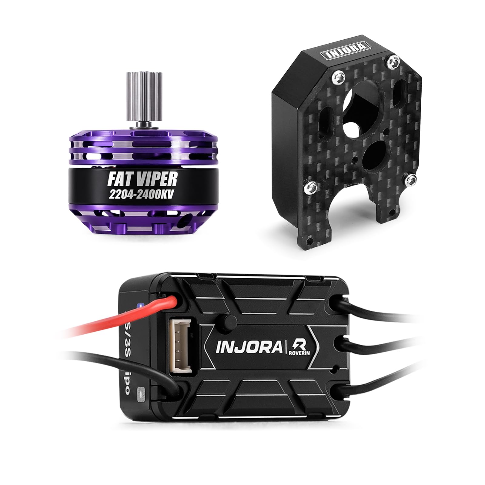 INJORA OR30 Brushless ESC & 2204 Purple Fat Viper Motor for SCX24