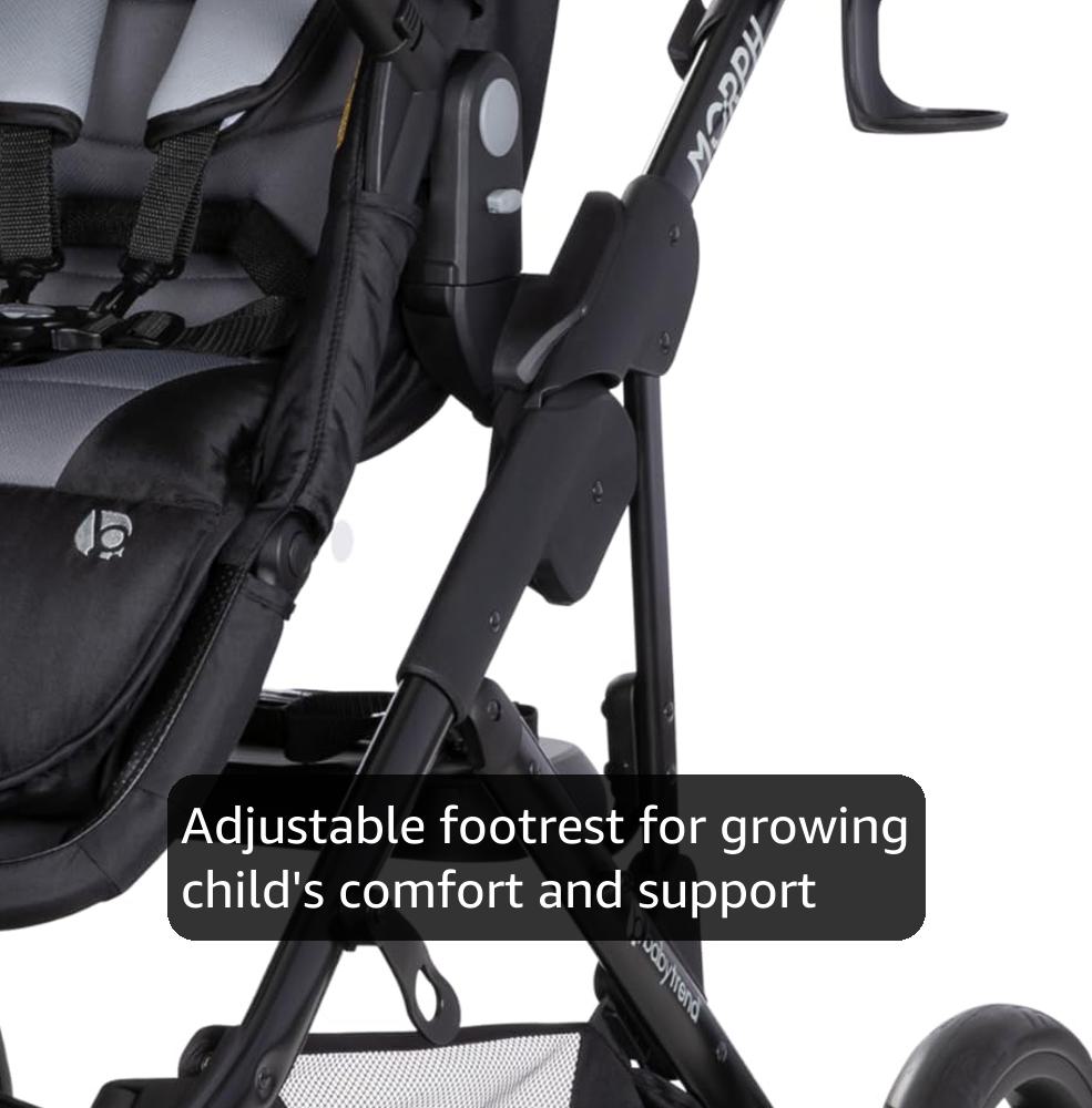Baby Trend Morph Single to Double Modular Stroller, Dash Black