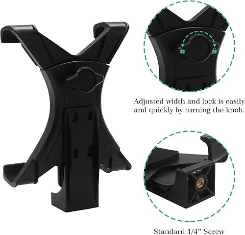 Miniatura 5 de LINKCOOL Adaptador universal de trípode para tablet, para iPad/Air/Mini, Samsung Galaxy Tab, Nexus y la mayoría de las tabletas, compatible con