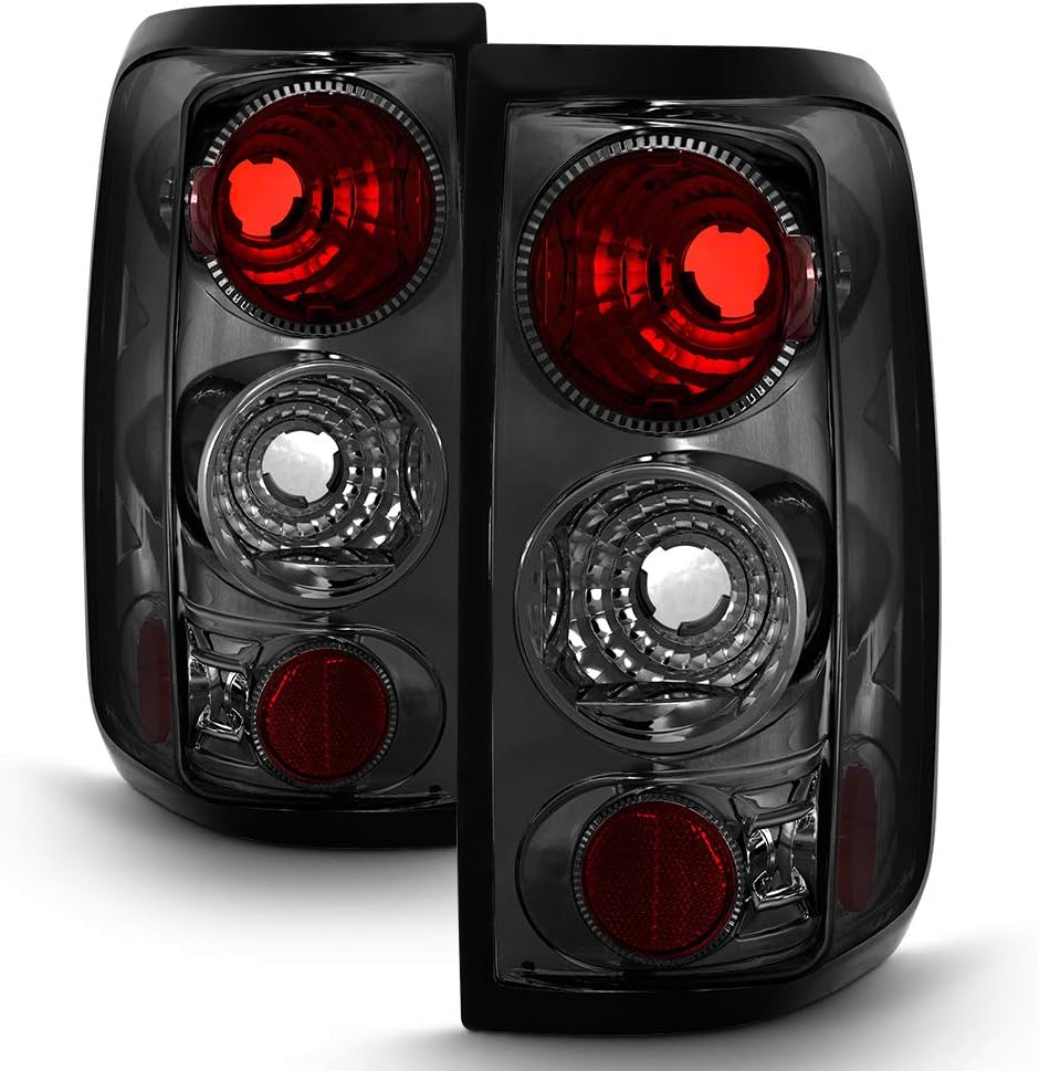 ACANII - For 2004 2005 2006 2007 2008 Ford F150 Styleside Smoke Rear Tail LightsBrake Lamps Driver & Passenger Side