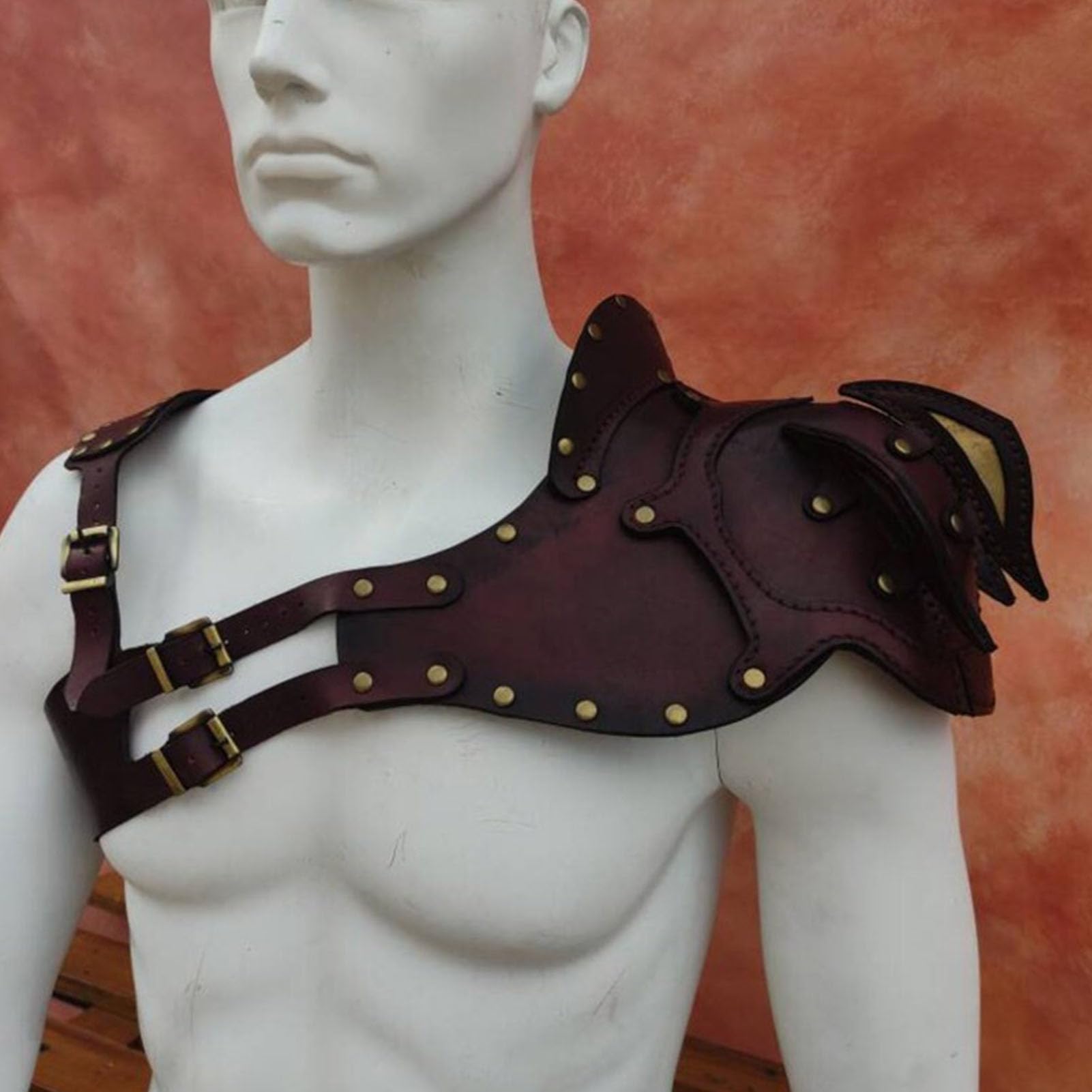 Armure D'épaule Médiévale En Cuir Réglable – Style Viking, Steampunk, Pour Cosplay Et Déguisement - 11