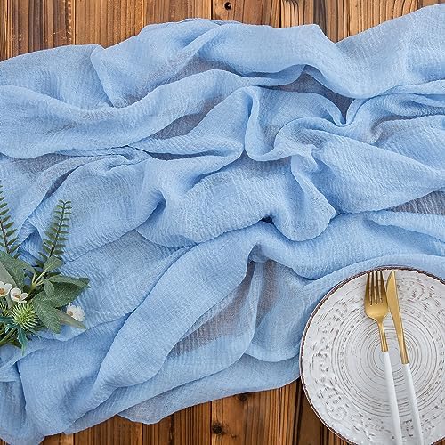 AOKSUNOVA Bieżnik Tkanina Muślinowa Beżowy Kremowy 3m Sernik Bieżnik Ślub 300x80 cm