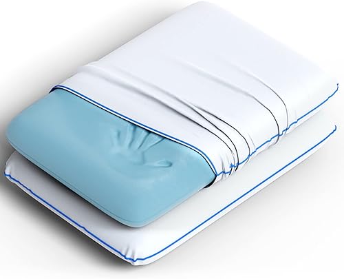 Miniatura 6 de Imaginarium Almohada divertida de espuma viscoelástica con funda fresca al tacto, paquete de 2 (blanco)